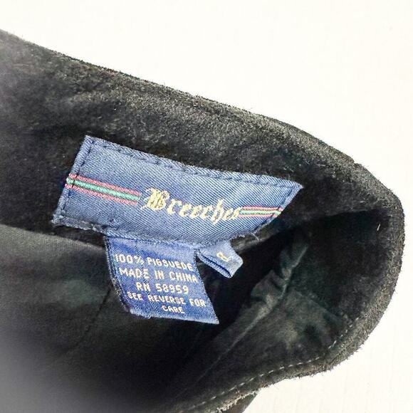 Breeches Quilted Suede Mini Skirt Black Size 8 - Picture 3 of 5